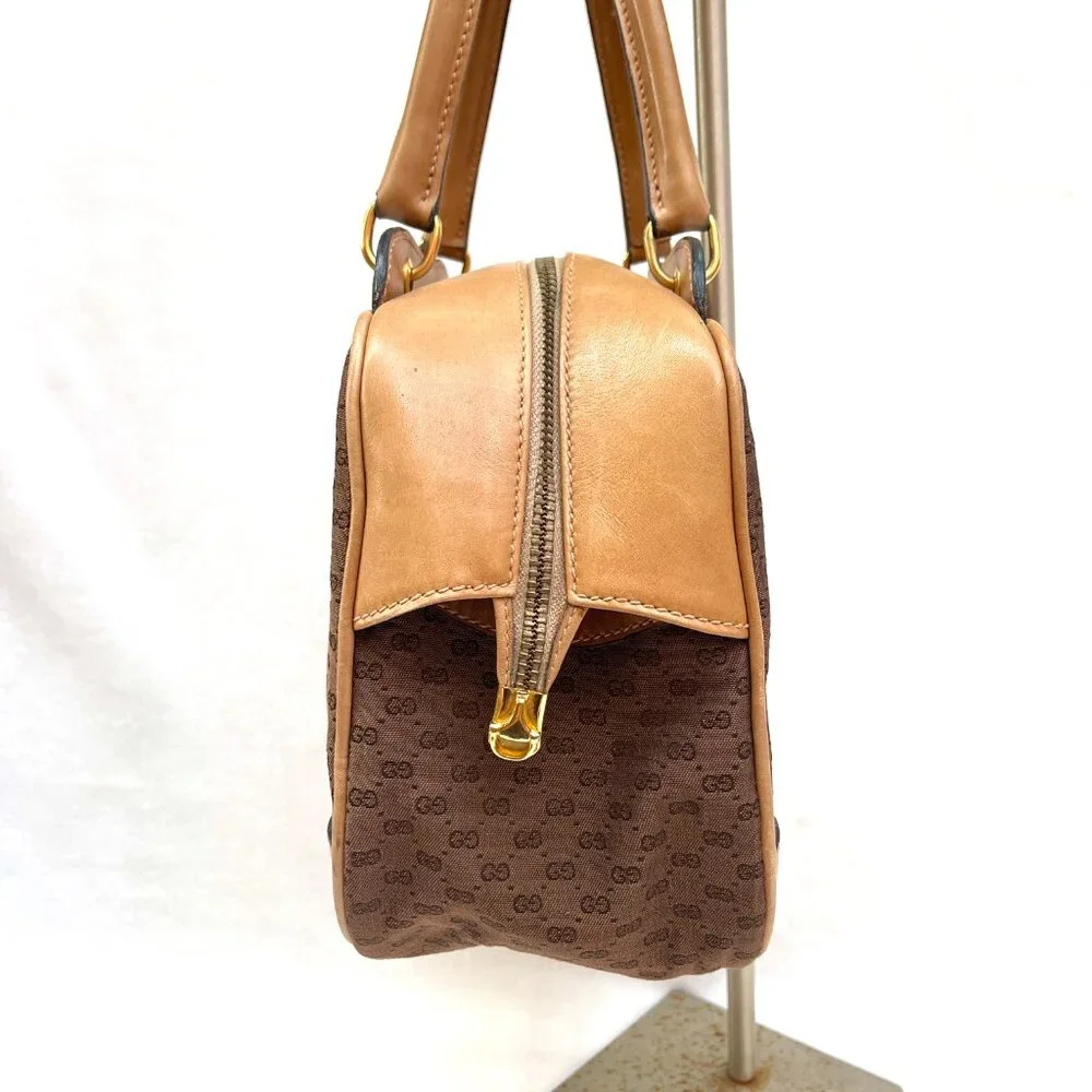 Gucci Micro GG Monogram canvas/leather vintage handbag - Picture 9 of 14